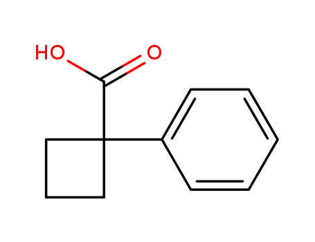 Molecular Structure of 37828-19-6 (1-Phenylcyclobutanecarboxylic acid)