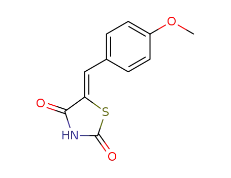 Molecular Structure of 74942-63-5 (2,4-Thiazolidinedione, 5-[(4-methoxyphenyl)methylene]-, (Z)-)