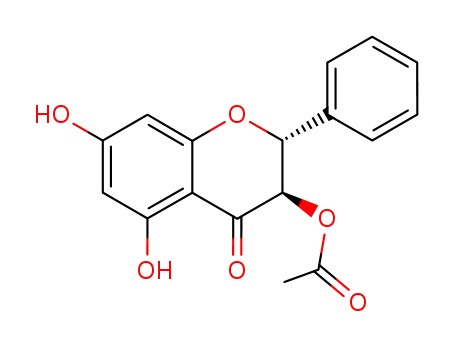 Molecular Structure of 52117-69-8 ((2R-trans)-3-(Acetyloxy)-2,3-dihydro-5,7-dihydroxy-2-phenyl-4H-1-benzo pyran-4-one)
