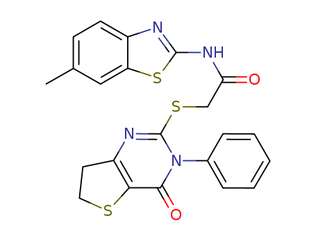 IWP 2;N-(6-Methyl-2-benzothiazolyl)-2-[(3,4,6,7-tetrahydro-4-oxo-3-phenylthieno[3,2-d]pyriMidin-2-yl)thio]-acetaMide