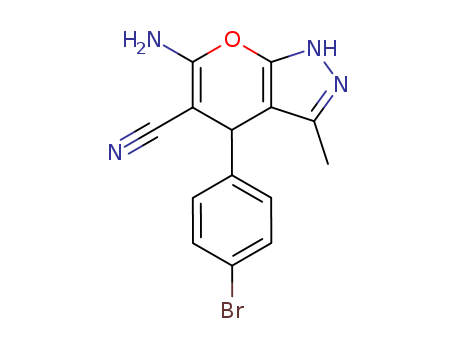6-amino-4-(4-bromophenyl)-3-methyl-1,4-dihydropyrano[2,3-c]pyrazole-5-carbonitrile