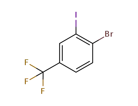 Molecular Structure of 640280-28-0 (4-Bromo-3-iodobenzotrifluoride)