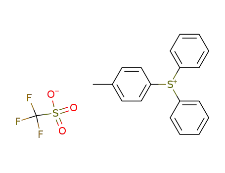 Molecular Structure of 81416-37-7 ((4-METHYLPHENYL)DIPHENYL SULFONIUM TRIFLUOROMETHANESULFONATE)