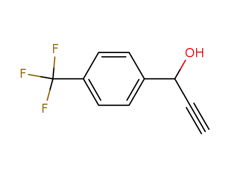 Molecular Structure of 83494-26-2 (Benzenemethanol, a-ethynyl-4-(trifluoromethyl)-)