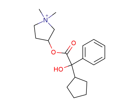 Molecular Structure of 13283-82-4 (Pyrrolidinium, 3-[(cyclopentylhydroxyphenylacetyl)oxy]-1,1-dimethyl-)
