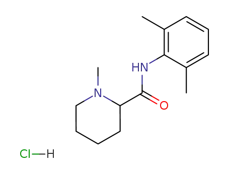 Molecular Structure of 34333-72-7 ((R)-(-)-Mepivacaine monohydrochloride)