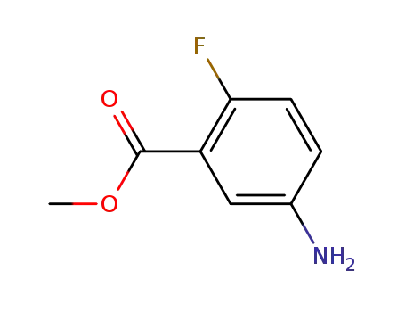 Molecular Structure of 56741-34-5 (METHYL 5-AMINO-2-FLUOROBENZOATE)