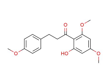 Molecular Structure of 3791-75-1 (1-(2-hydroxy-4,6-dimethoxyphenyl)-3-(4-methoxyphenyl)propan-1-one)