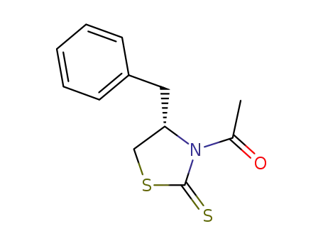 Molecular Structure of 790661-41-5 (2-Thiazolidinethione, 3-acetyl-4-(phenylmethyl)-, (4S)-)