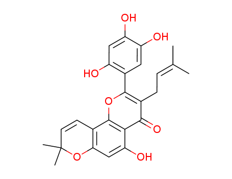 4H,8H-Benzo[1,2-b:3,4-b']dipyran-4-one,5-hydroxy-8,8-dimethyl-3-(3-methyl-2-buten-1-yl)-2-(2,4,5-trihydroxyphenyl)-