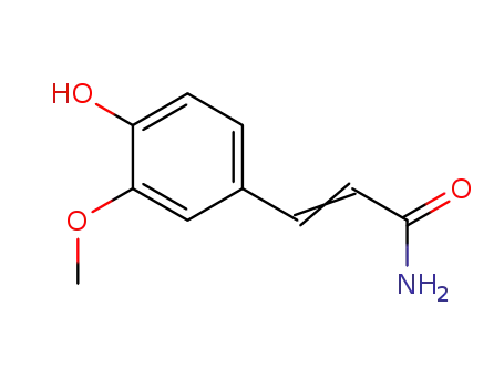 Molecular Structure of 19272-90-3 (4-HYDROXY-3-METHOXYCINNAMIDE)