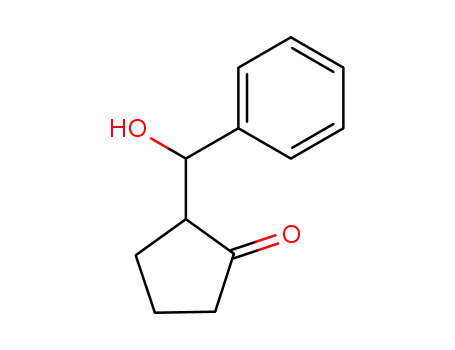 Molecular Structure of 145679-44-3 (Cyclopentanone, 2-[(R)-hydroxyphenylmethyl]-, (2R)-)