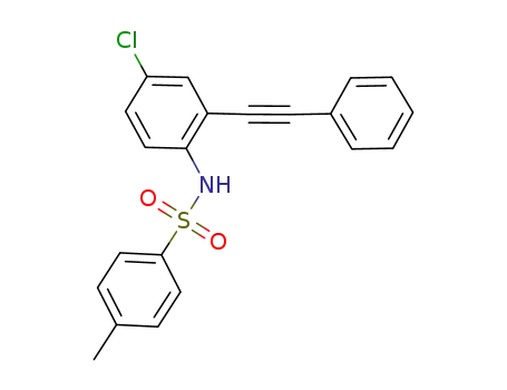 Molecular Structure of 946162-01-2 (4-methyl-N-(4-chloro-2-phenylethynyl-phenyl)-benzenesulfonamide)