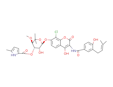 Molecular Structure of 39868-96-7 (clorobiocin)