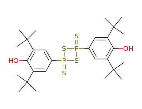 Molecular Structure of 58851-58-4 (2,4-bis(3,5-di-tert-butyl-4-hydroxyphenyl)-1,3,2,4-dithiadiphosphetane-2,4-disulfide)