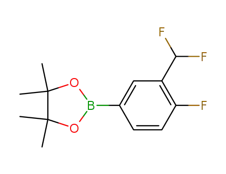 Molecular Structure of 445303-65-1 (2-(3-(difluoroMethyl)-4-fluorophenyl)-4,4,5,5-tetraMethyl-1,3,2-dioxaborolane)