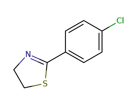 Molecular Structure of 13084-29-2 (2-(4-chlorophenyl)-4,5-dihydro-1,3-thiazole)