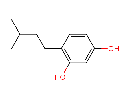 Molecular Structure of 15116-17-3 (4-(3-methylbutyl)benzene-1,3-diol)