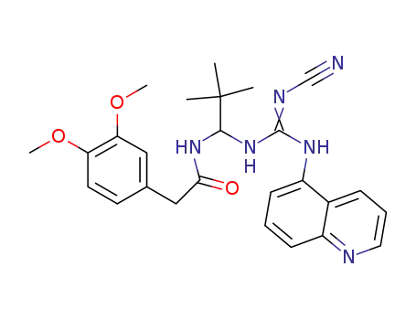 N-[1-[[(シアノイミノ)(5-キノリニルアミノ)メチル]アミノ]-2,2-ジメチルプロピル]-2-(3,4-ジメトキシフェニル)アセトアミド