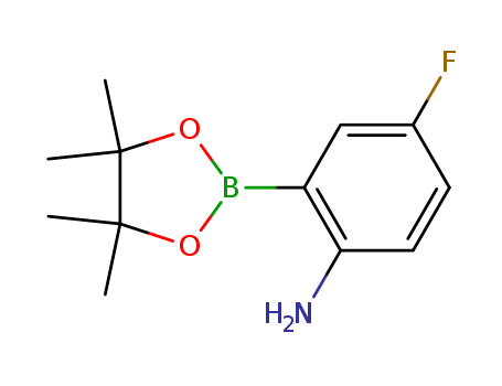 2-AMino-5-fluorobenzeneboronic acid pinacol ester, 96%