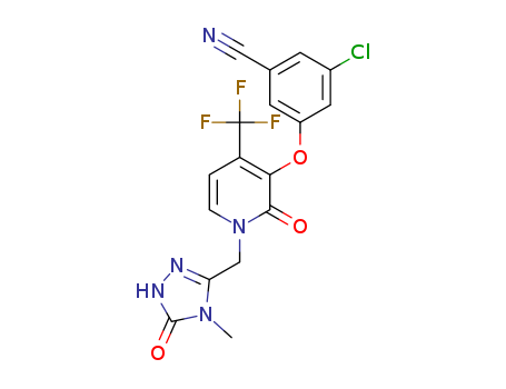3-chloro-5-[1-[(4-methyl-5-oxo-1H-1,2,4-triazol-3-yl)methyl]-2-oxo-4-(trifluoromethyl)pyridin-3-yl]oxybenzonitrile