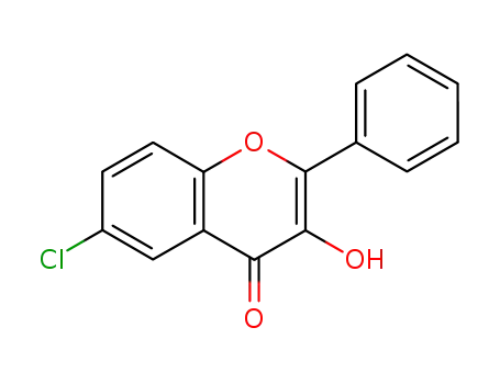 Molecular Structure of 93986-79-9 (4H-1-Benzopyran-4-one, 6-chloro-3-hydroxy-2-phenyl-)