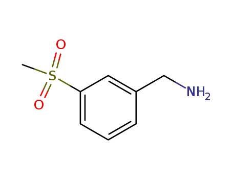 Molecular Structure of 771573-22-9 (3-(Methylsulfonyl)Benzenemethanamine)