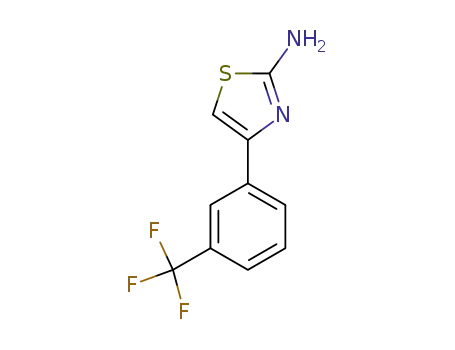 Molecular Structure of 172848-41-8 (4-(3-(TrifluoroMethyl)phenyl)thiazol-2-aMine)