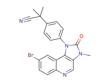 Benzeneacetonitrile, 4-(8-bromo-2,3-dihydro-3-methyl-2-oxo-1H-imidazo[4,5-c]quinolin-1-yl)-.alpha.,.alpha.-dimethyl-