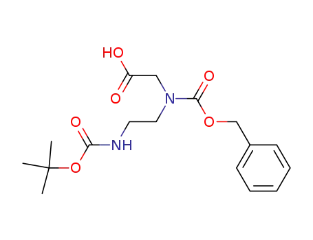 Molecular Structure of 34046-07-6 (Z-N-(N-BETA-BOC-AMINOETHYL)-GLY-OH)