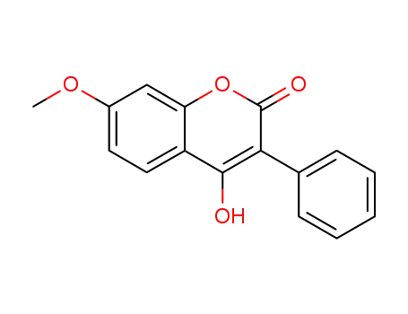 Molecular Structure of 2555-24-0 (4-HYDROXY-7-METHOXY-3-PHENYLCOUMARIN  9&)