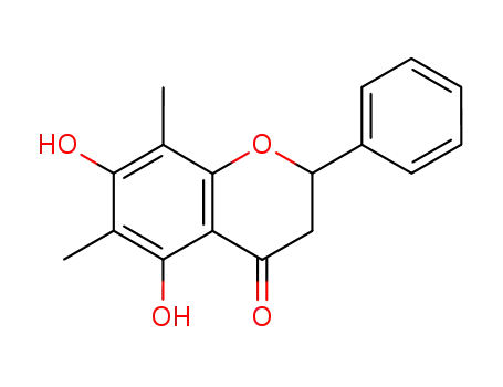 Molecular Structure of 27593-80-2 (4H-1-Benzopyran-4-one,
2,3-dihydro-5,7-dihydroxy-6,8-dimethyl-2-phenyl-)