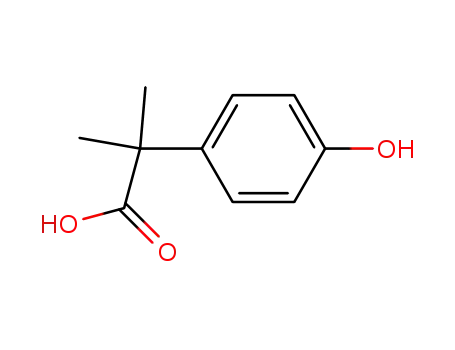 Molecular Structure of 29913-51-7 (4-hydroxy-.alpha.,.alpha.-dimethyl-Benzeneacetic acid)