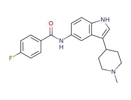 4-fluoro-N-[3-(1-methylpiperidin-4-yl)-1H-indol-5-yl]benzamide