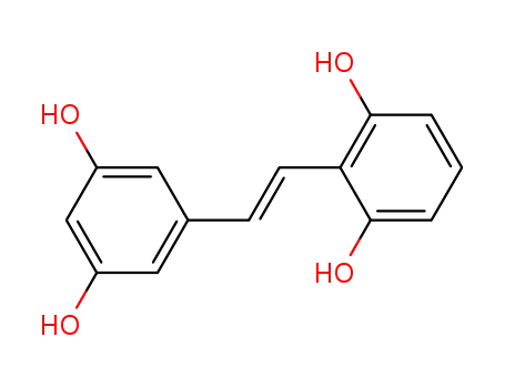 Molecular Structure of 86361-55-9 (2-[(1E)-2-(3,5-Dihydroxyphenyl)ethenyl]-1,3-benzenediol)