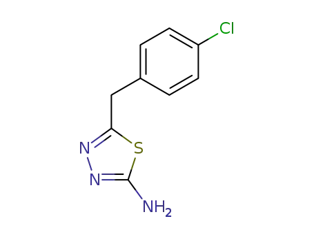 Molecular Structure of 39181-43-6 (5-(4-CHLORO-BENZYL)-[1,3,4]THIADIAZOL-2-YLAMINE)