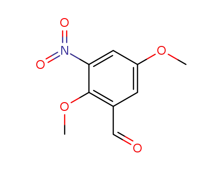 Molecular Structure of 74422-90-5 (Benzaldehyde, 2,5-dimethoxy-3-nitro-)