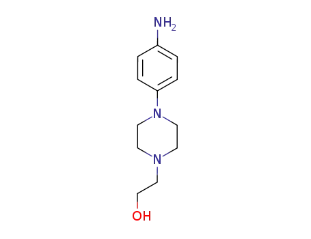 Molecular Structure of 5521-39-1 (2-[4-(4-Aminophenyl)piperazin-1-yl]ethan-1-ol)
