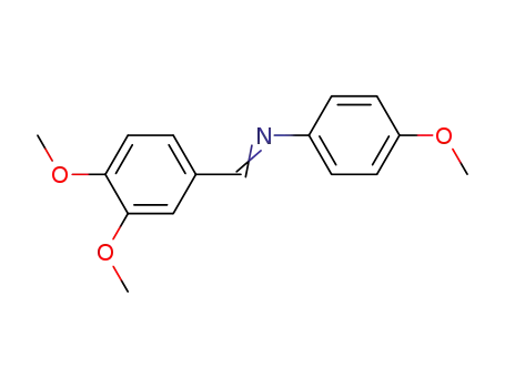 Molecular Structure of 82363-24-4 ((3,4-dimethoxybenzylidene)-(4-methoxyphenyl)amine)
