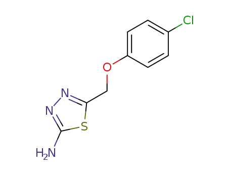 Molecular Structure of 84138-73-8 (1,3,4-Thiadiazol-2-amine, 5-[(4-chlorophenoxy)methyl]-)