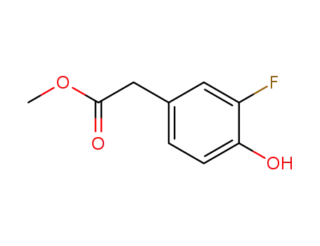 Molecular Structure of 79280-92-5 ((3-fluoro-4-hydroxy-phenyl)-acetic acid methyl ester)
