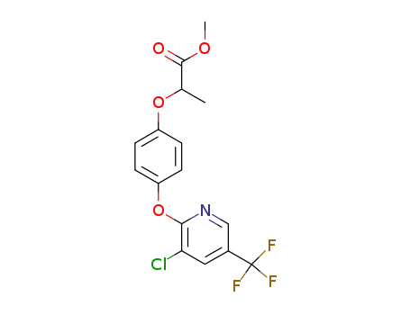 Molecular Structure of 69806-40-2 (Methyl 2-(4-((3-chloro-5-(trifluoromethyl)-2-pyridinyl)oxy)phenoxy)propanoate)