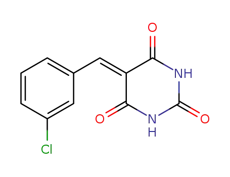 Molecular Structure of 71732-11-1 (5-(3-chlorobenzylidene)pyrimidine-2,4,6(1H,3H,5H)-trione)