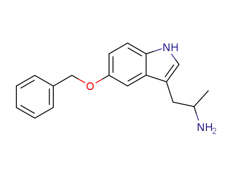 Molecular Structure of 108477-22-1 ((+/-)-5-(benzyloxy)-α-methyltryptamine)