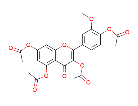 4H-1-Benzopyran-4-one, 3,5,7-tris(acetyloxy)-2-[4-(acetyloxy)-3-methoxyphenyl]-