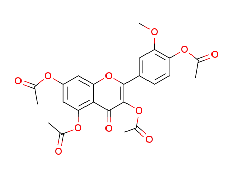 Molecular Structure of 990-19-2 (4H-1-Benzopyran-4-one,
3,5,7-tris(acetyloxy)-2-[4-(acetyloxy)-3-methoxyphenyl]-)