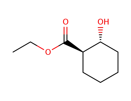 Molecular Structure of 119068-36-9 (Cyclohexanecarboxylic acid, 2-hydroxy-, ethyl ester, (1R,2R)-)