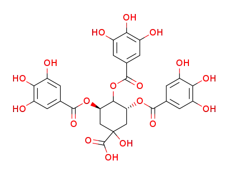 Molecular Structure of 99745-62-7 (3,4,5-tri-O-galloylquinic acid)