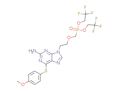 2-[2-アミノ-6-(4-メトキシフェニルスルファニル)-9H-プリン-9-イル]エトキシメチルホスホン酸=ビス(2,2,2-トリフルオロエチル)