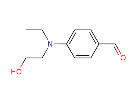 Molecular Structure of 63619-28-3 (4-[Ethyl(2-hydroxyethyl)amino]benzaldehyde)